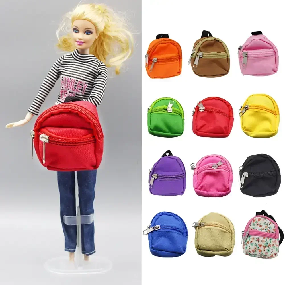 دمية حقيبة لعب ل labubu 1/6 BJD دمية على ظهره أزهار لطيفة المدرسية دمية الديكورات حقيبة الظهر دمى الملابس والاكسسوارات