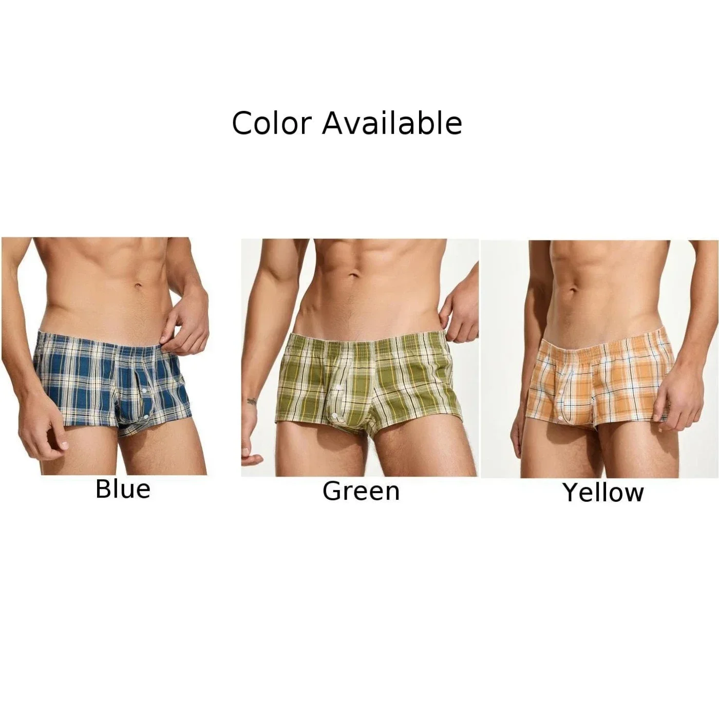 رجل مثير ملابس داخلية جيدة التهوية السروال لينة الملاكمين السراويل بحر ملخصات جذوع زر منخفضة الارتفاع منامة السراويل