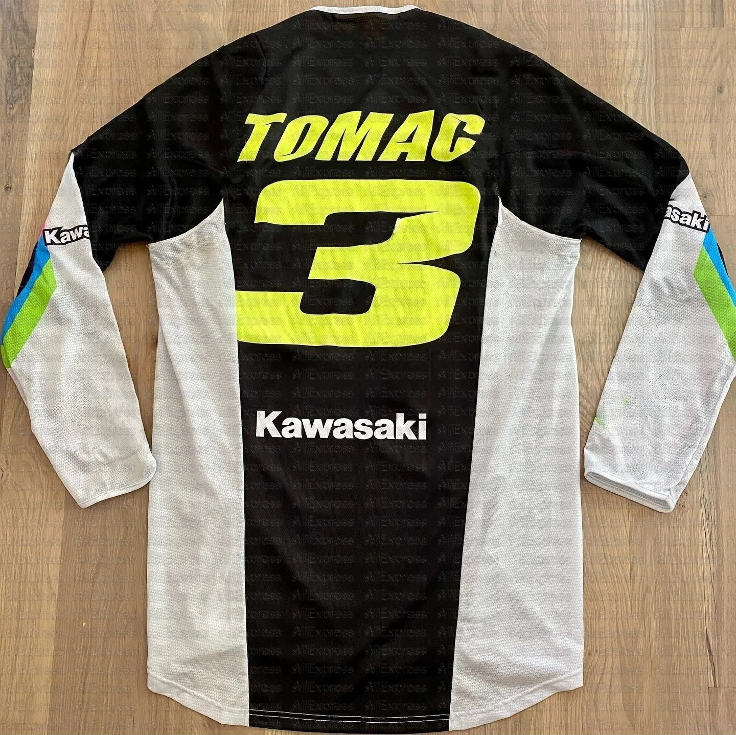 

Кавасаки # Мужская гоночная мотоциклетная майка TOMAC с длинными рукавами, быстросохнущая удобная рубашка для езды на велосипеде по бездорожью и горной езды