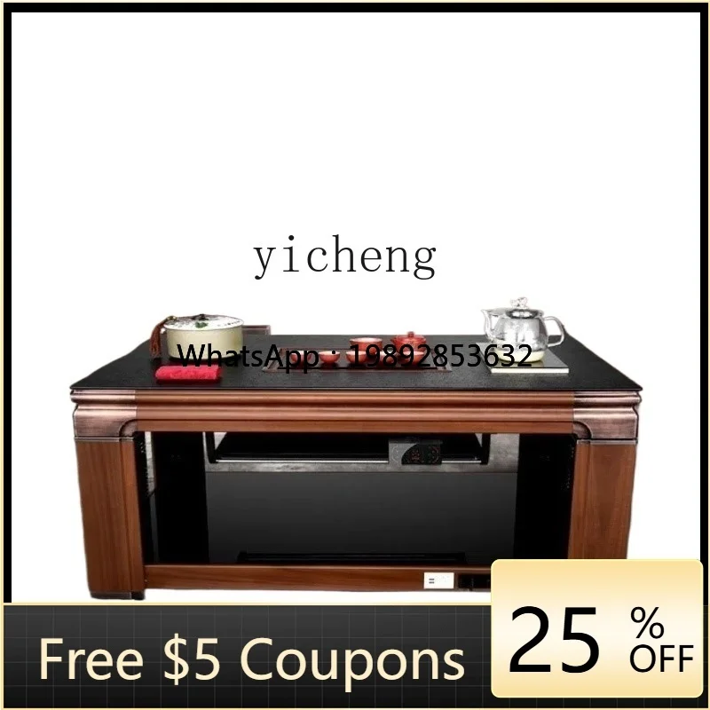 

4ZS lift heating Kung Fu tea table tea making integrated electric heating table roasting electric