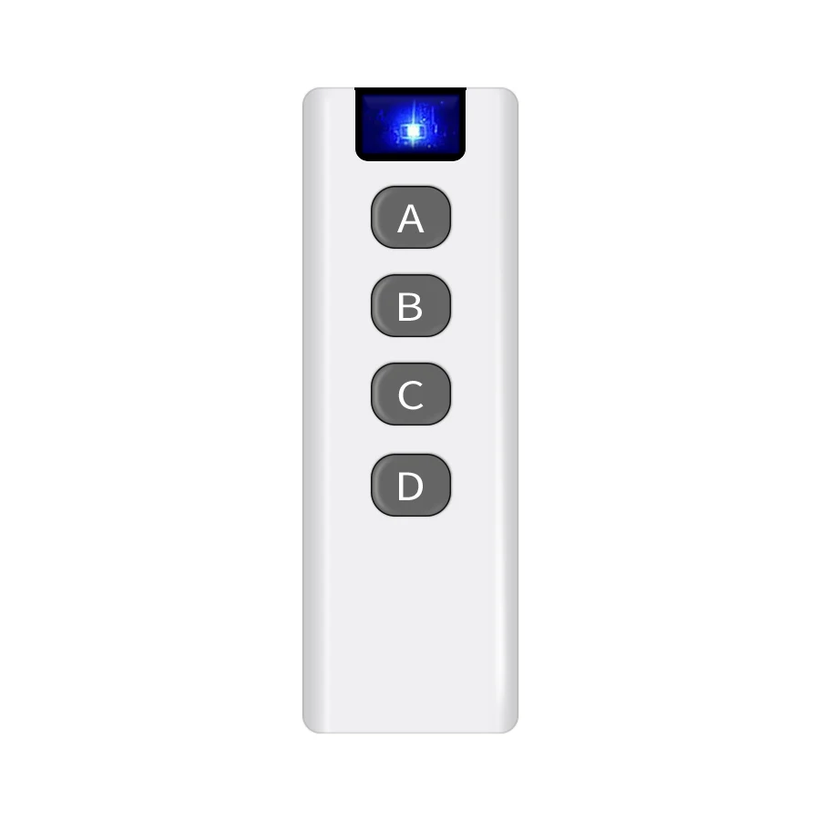 433Mhz Transmitter Remote Control Universal Wireless 4 Buttons Learning Code For Light Switch Gadgets Gate Garage Door Opener