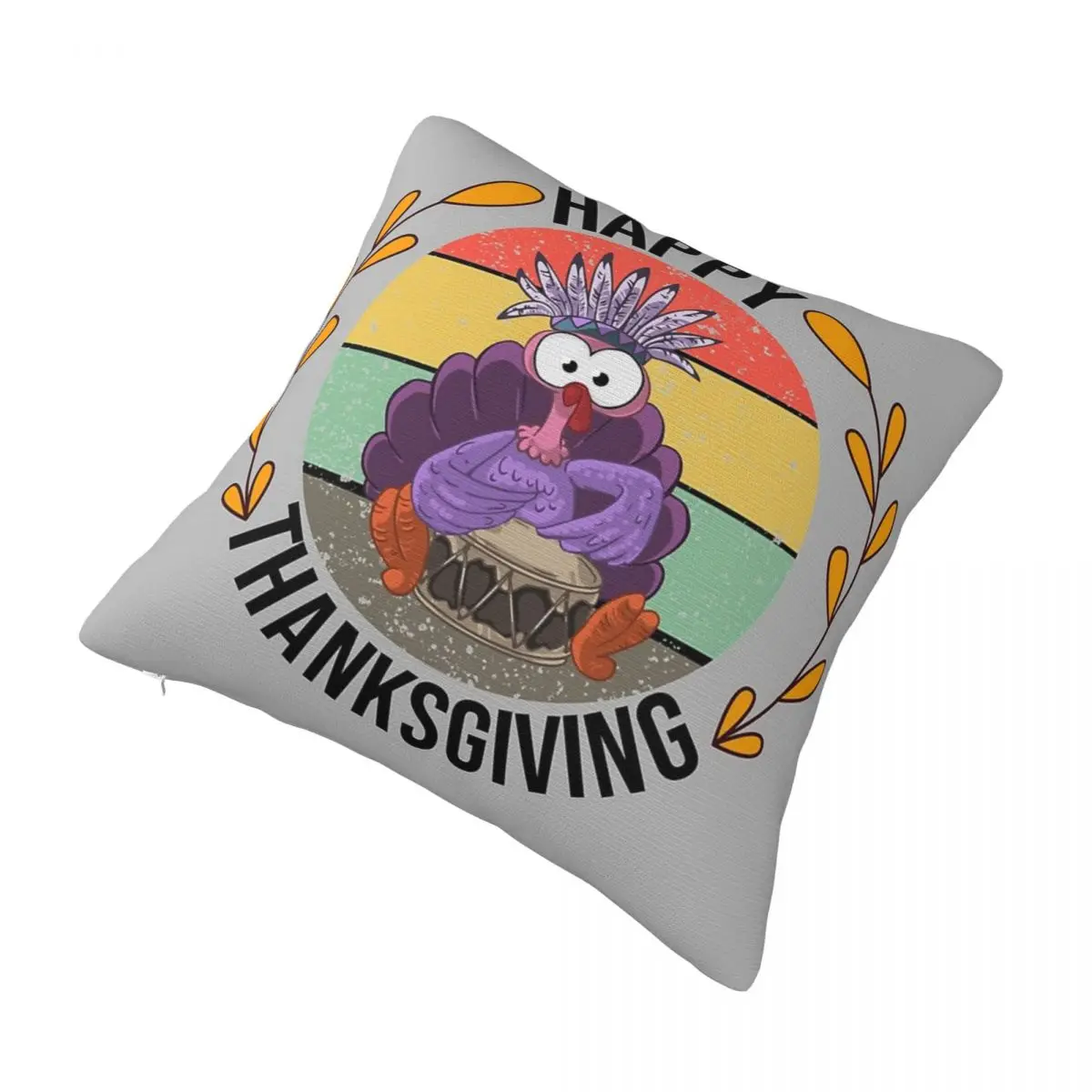 

Funny Thanksgiving Gift Square Pillowcase Polyester Pillow Cover Velvet Cushion Decor Comfort Throw Pillow For Home Bedroom