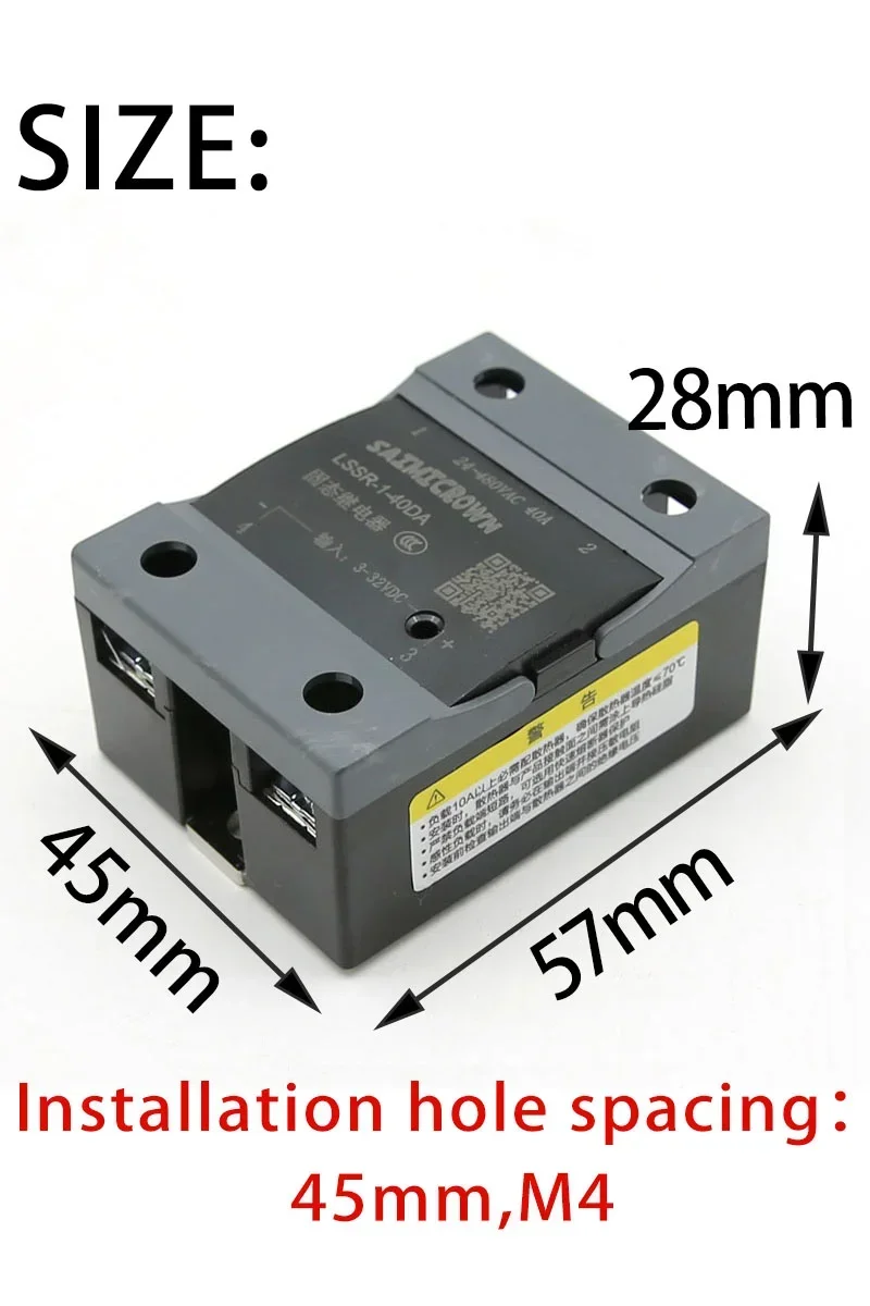 SSR Relais 12V DC AC 25DA 40DA 10A 60A 80A 100A DA Solid State Relaismodule voor PID temperatuurregeling