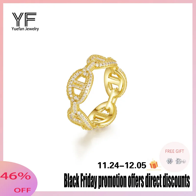 

Mosant S925 silver ring, certified hip-hop jewelry, personalized custom Valentine's Day wedding gift for jewelry women