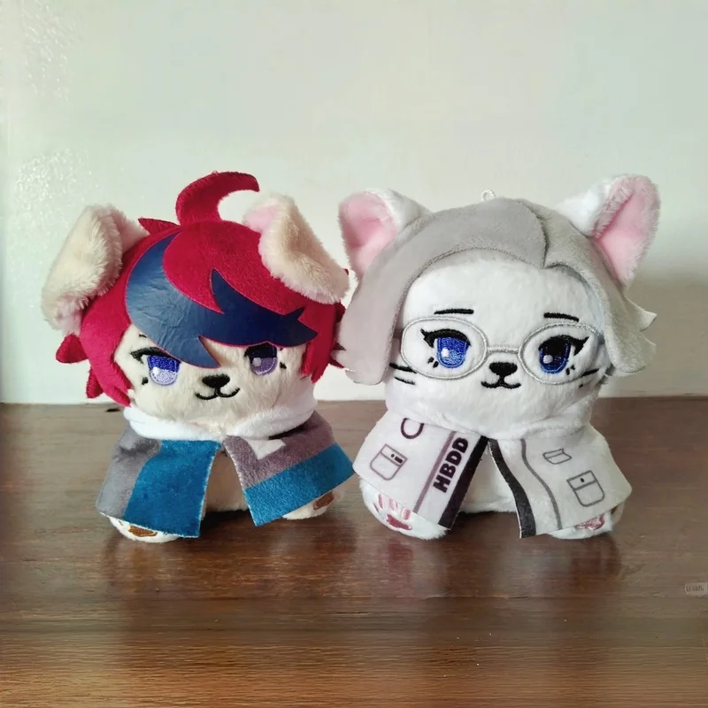 Genuine Anime Hundred Line Cat Shaped Q Version Plush Doll Toy Takumi Sumino Eito Aotsuki 10cm Soft Stuffed Hanging Ornament Toy