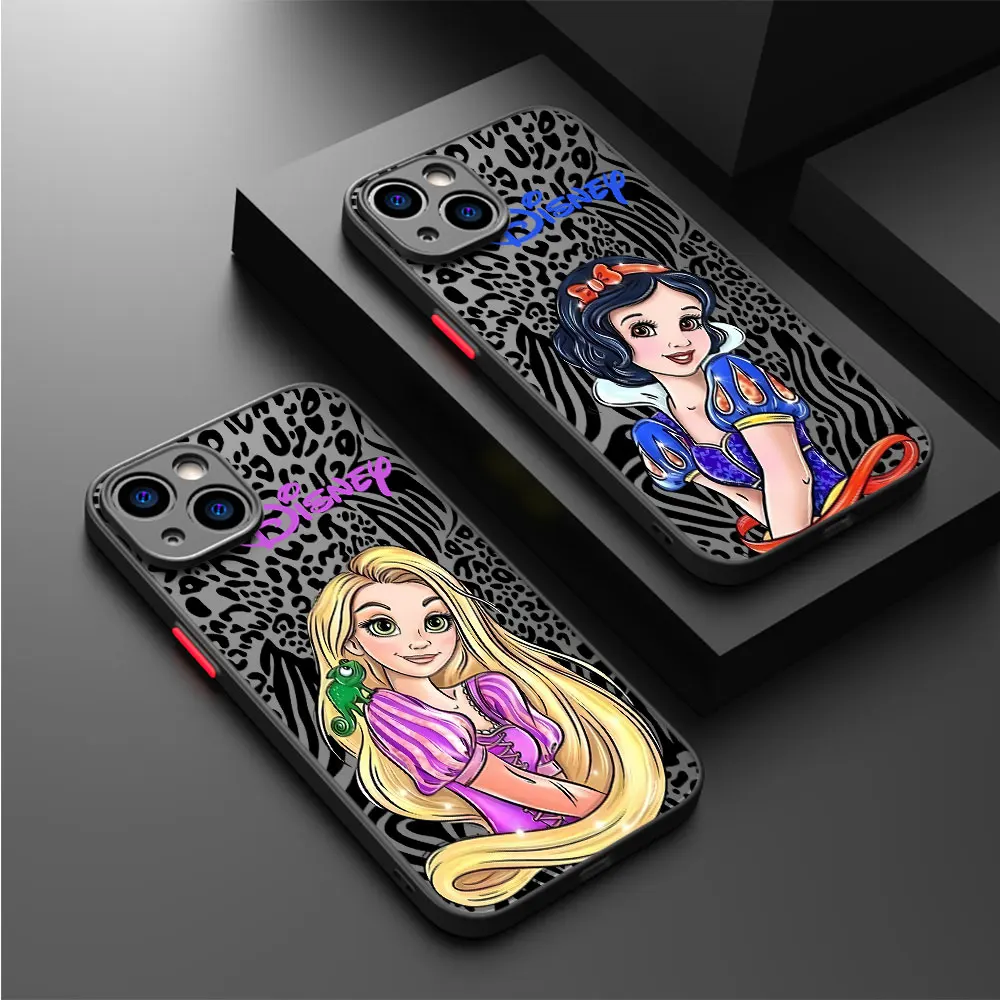 Disney Princess Art Phone Case for Apple iPhone 15 16 Pro XS Max 13 14 Plus XR SE 7 8 12 11 Pro plus Matte