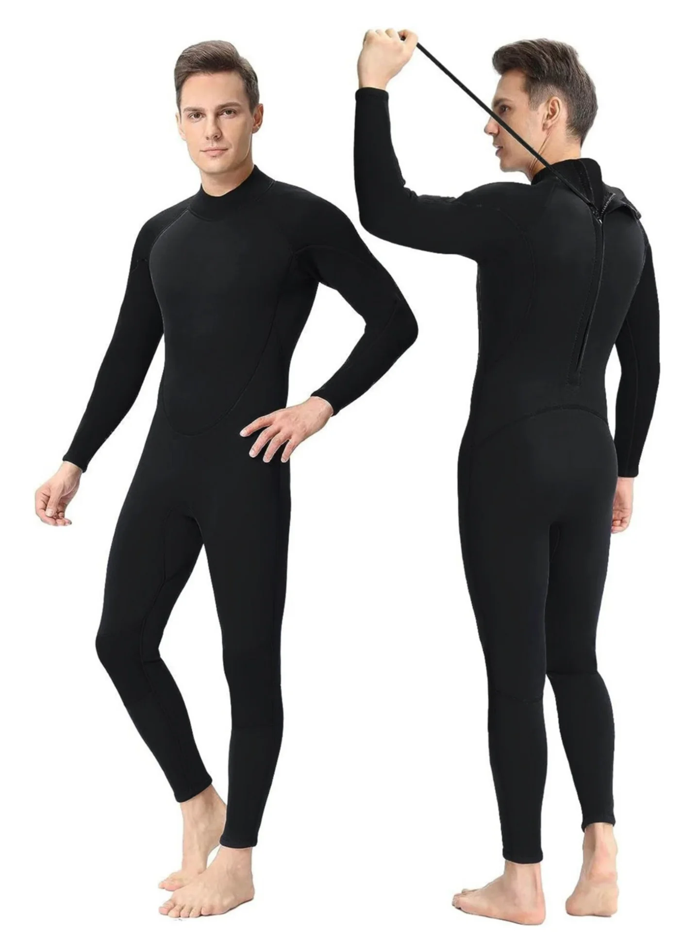 3mm Neoprene Wetsuit Men And Women Scuba Diving Suit Surfing Snorkeling Spearfishing One Piece Suit Winter Thermal Swimsuit