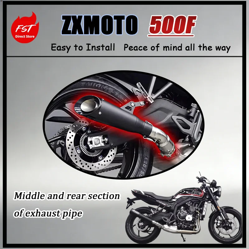 

FOR ZXMOTO 500F Motorcycle Exhaust Pipe Variable Diameter Sleeve Stainless Steel Adapter 45mm to 51mm High Strength