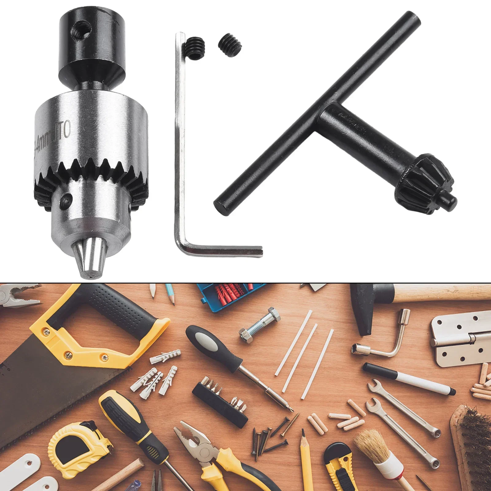 1Set 4-8mm Connector JT0 Motor Drill Chuck Clamping Range 0.3-4mm Electric Motor Shaft For Milling Machine Tools Accessories