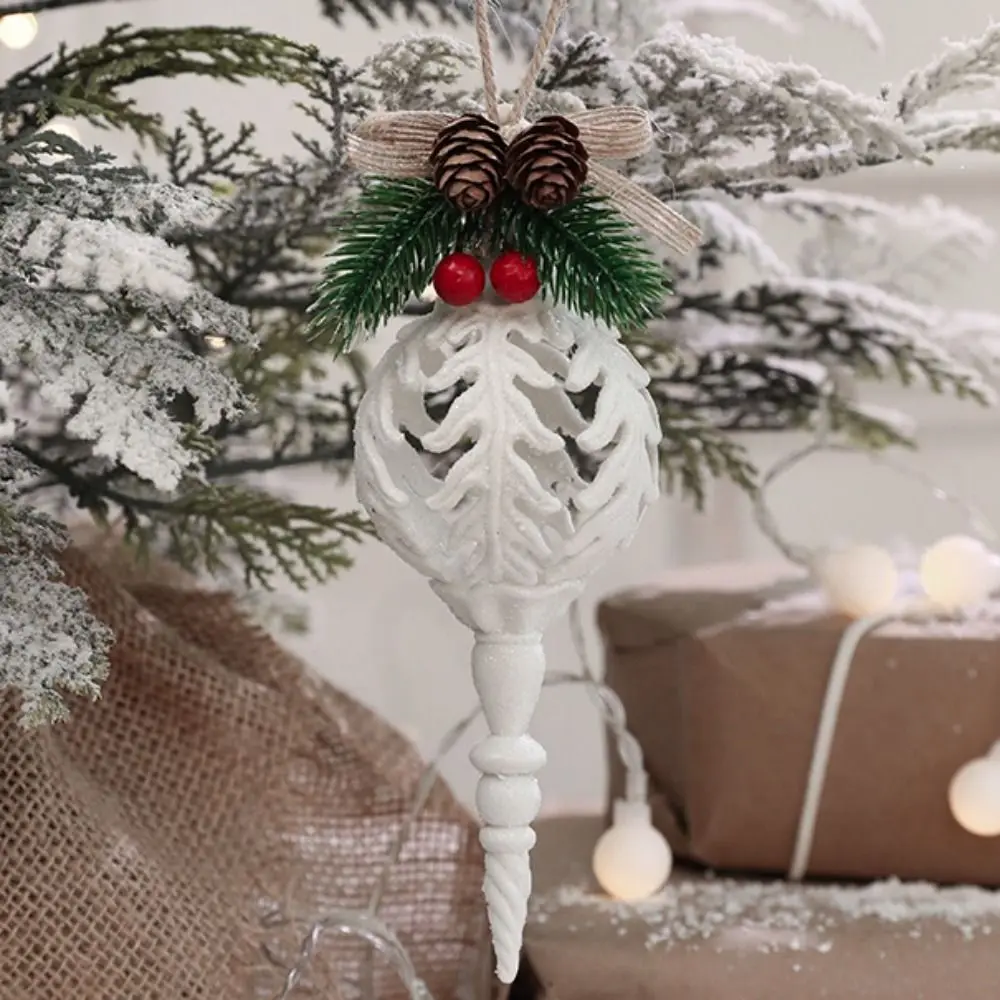 2pcs/box White Conch Christmas Tree Pendant Hanging DIY Snail Christmas Decoration Plastic Delicate Conch Crafts Pendants