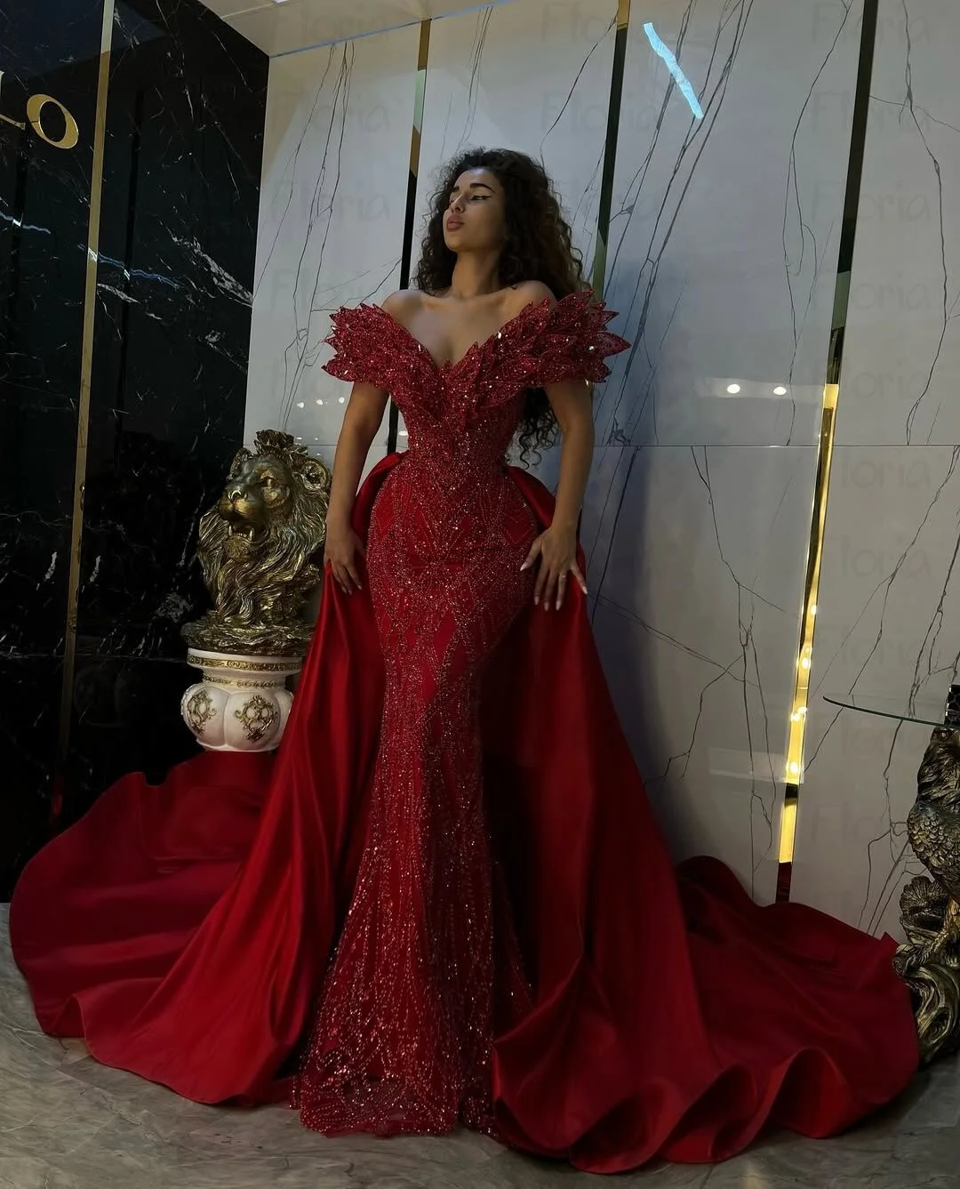 black v neck off the shoulder dress Black Plunging V neck Off the shoulder Knee length Mermaid Prom Dress