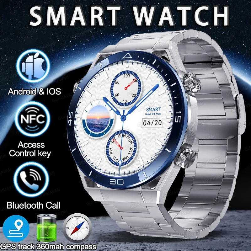 

2024 New For Huawei Watch Ultimate New Smart Watch Men NFC ECG+PPG Bluetooth Call GPS Motion Tracker Compass Bracelet Smartwatch