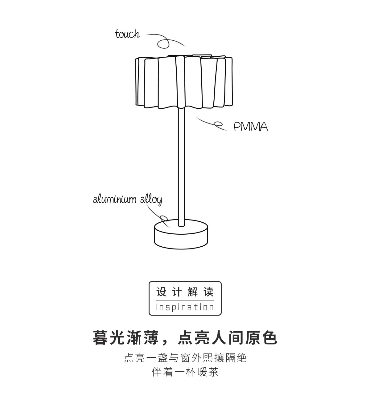 Living room atmosphere decoration table lamp new pleated all aluminum restaurant coffee shop bedroom bedside hotel rechargeable