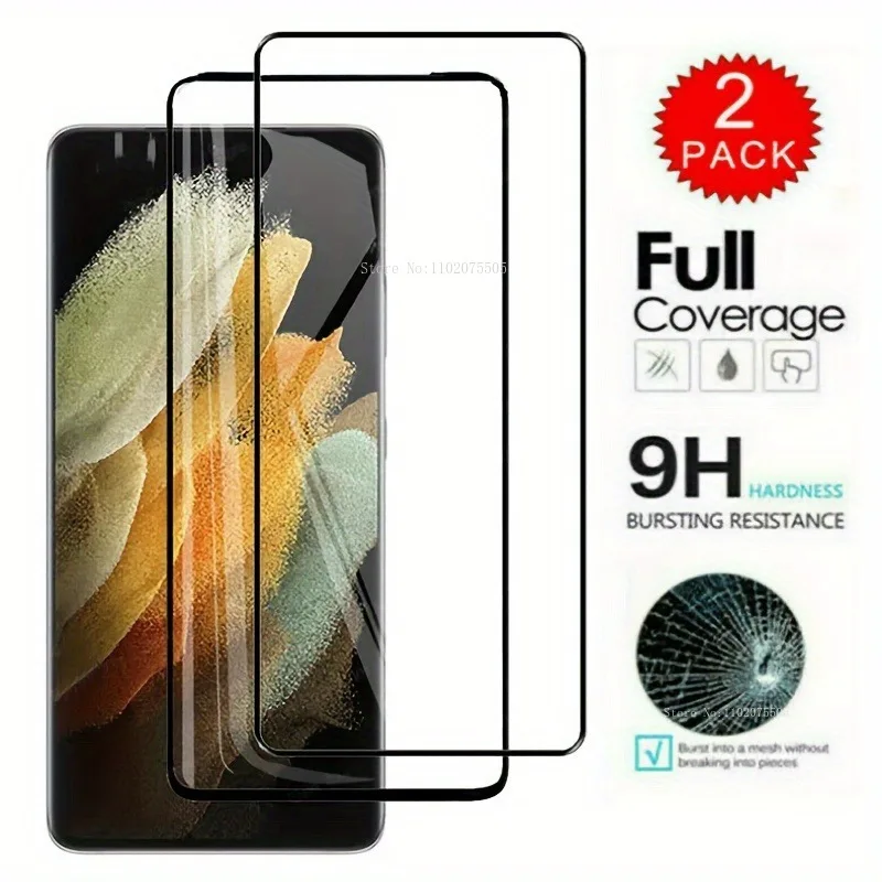 2Pcs Tempered Glass For Samsung Galaxy S24 Plus S22 S23 Plus Screen Protector For Samsung S24 Ultra S21 Screen Protectors