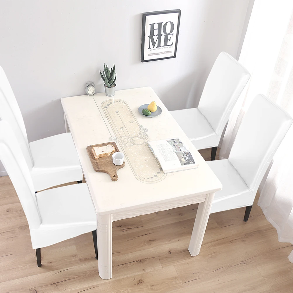 

Modern Waterproof PU Chair Seat Backrest Cover Easy Install Remove for Dining Table Chair Home Party Decoration Accessory