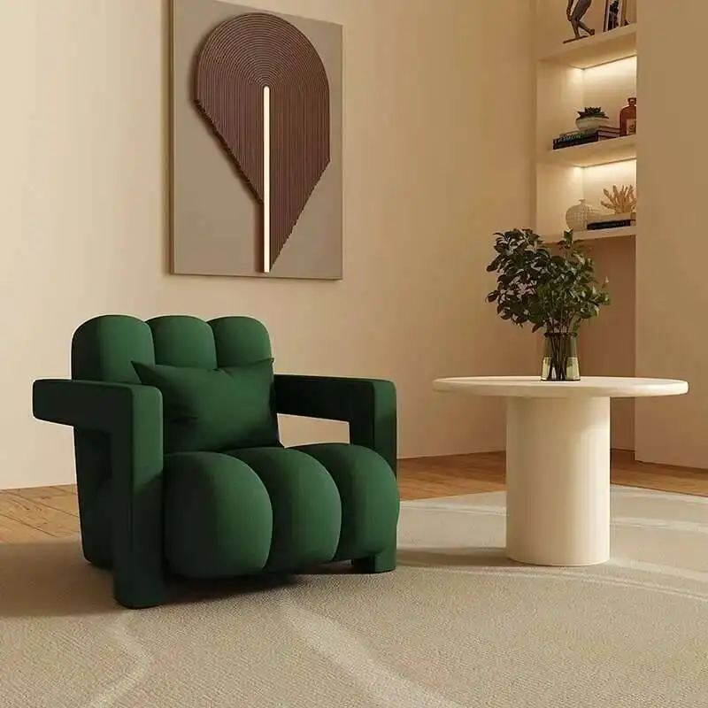 

Living Room Unique Single Modern Sofas Green Armchair Lazy Sofas Recliner Chair Modern Chaise Sofy Do Salonu Bedroom Furniture