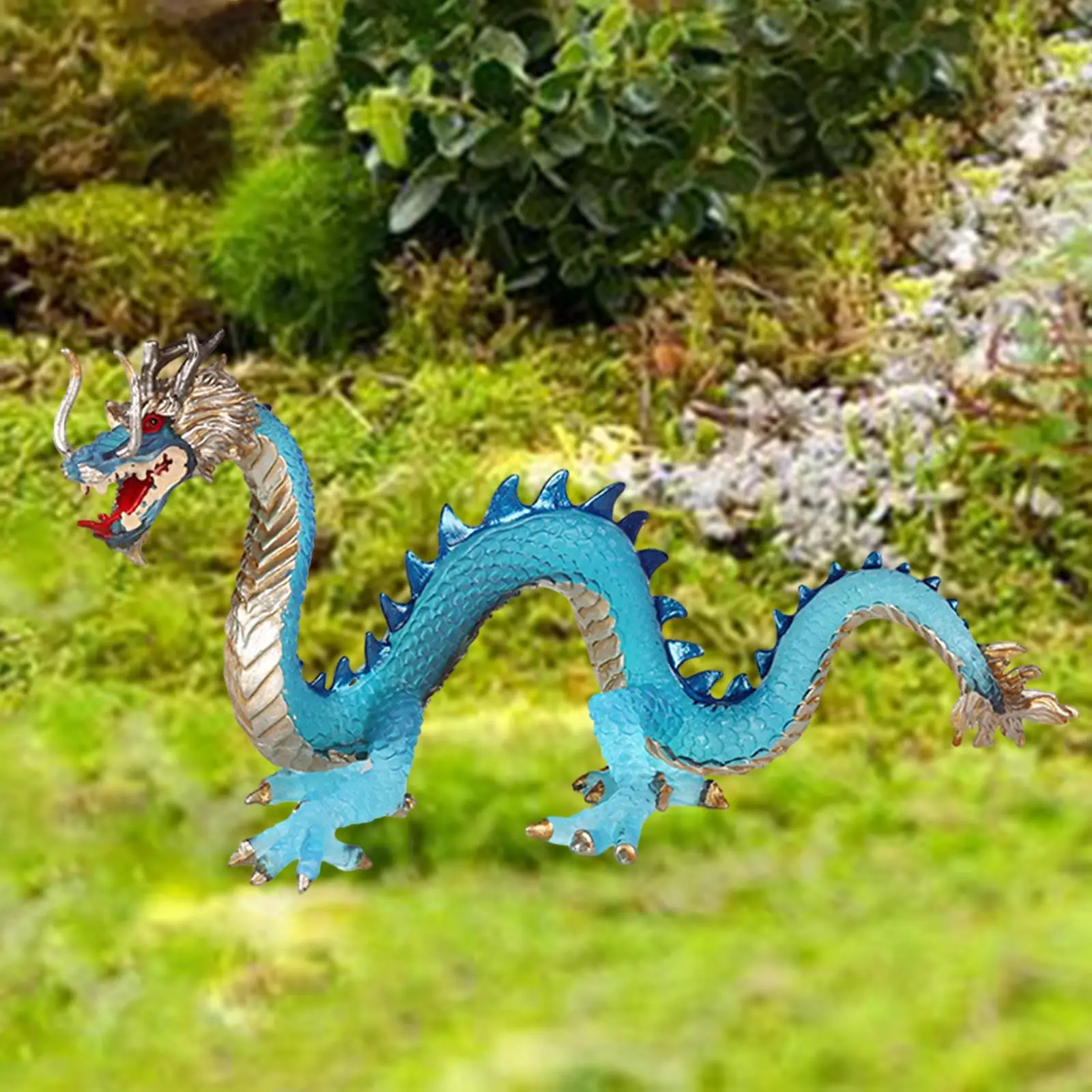 Handgeschilderde Chinese Draak Beeldje Model Ambachten, Miniatuur Dierenspeelgoed, Simulatie Draakvorm Model Speelgoed voor Kinderen Kinderen