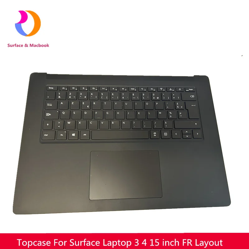 Refurbish Keyboard For Microsoft Surface Laptop 3 4 5 Topcase Keyboard FR Layout French  Black 1872 1979  187315inch