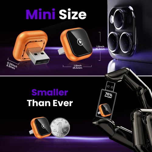 Imagen 2 del producto 2026 2 en 1 adaptador inalámbrico CarPlay inalámbrico Android Auto AI caja inteligente sistemas inteligentes para Volvo Benz Mg Kia Chery Toyota