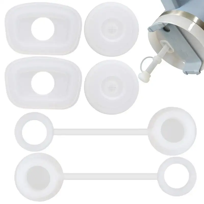 Набор силиконовых пробок для защиты от протекания, портативный многоразовый стакан с ручкой из нержавеющей стали