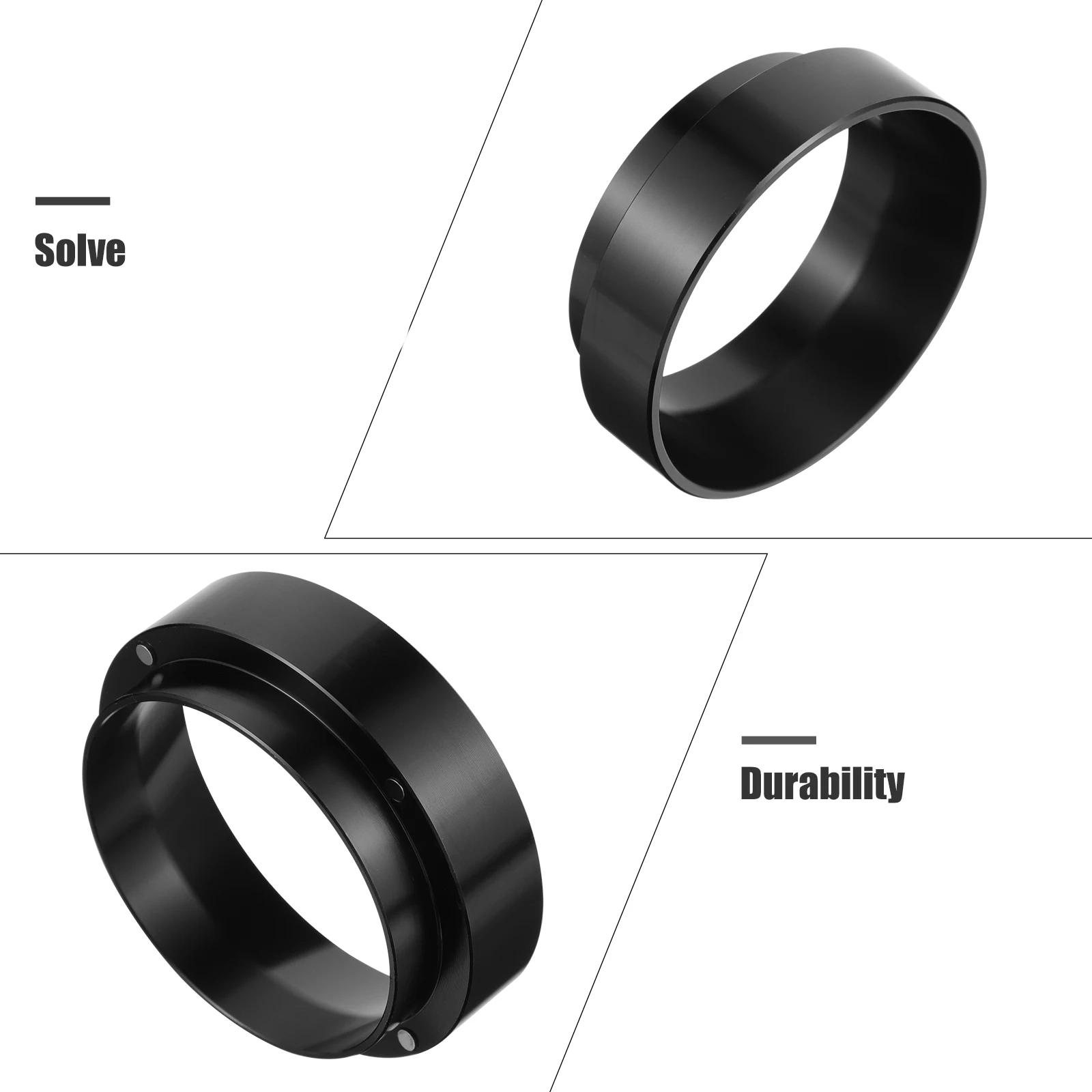 

Dosing Ring Anti Fly Powder Circle Magnetic Design Large Opening Catch Powder Stainless Steel Tool for Coffee Machine Handle