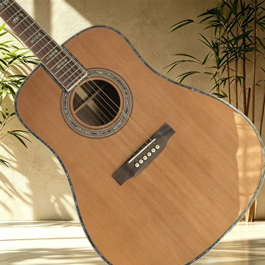 D45 41 Inch D Acoustic Guitar Red Cedar Top Rosewood Back Sides Rosewood Fretboard Abalone Binding Singing Fingerstyle Hot Sale