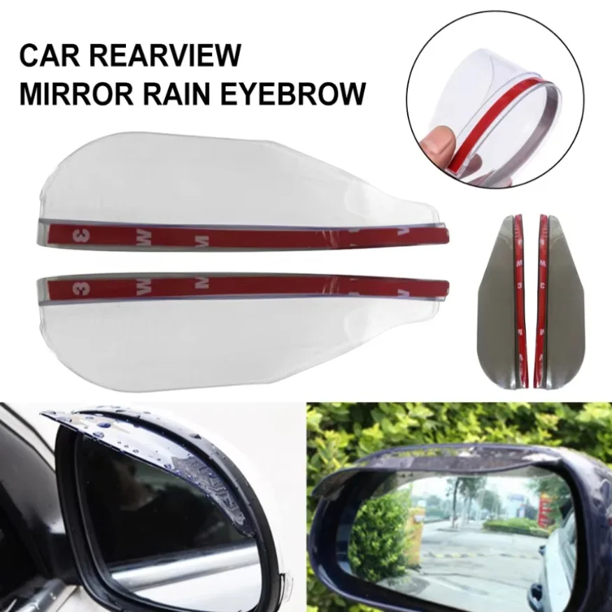 1set  Car Rearview Mirror Protector Rain Cover Sun Visor Side View Mirror Rain Eyebrow Shade Universal