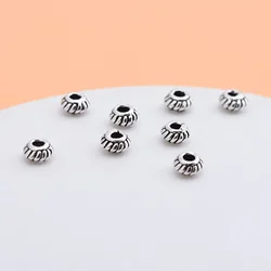 5PCS Buddhism beads septa S925 sterling silver Thai silver beads loose beads handmade DIY jewelry beading material accessories