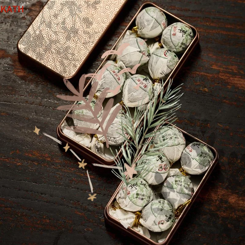 1Pc Small Portable Tin Biscuit Packaging Box Rectangular Wavy Pattern Metal Storage Tea Box Home Desktop Tea Organizer Case