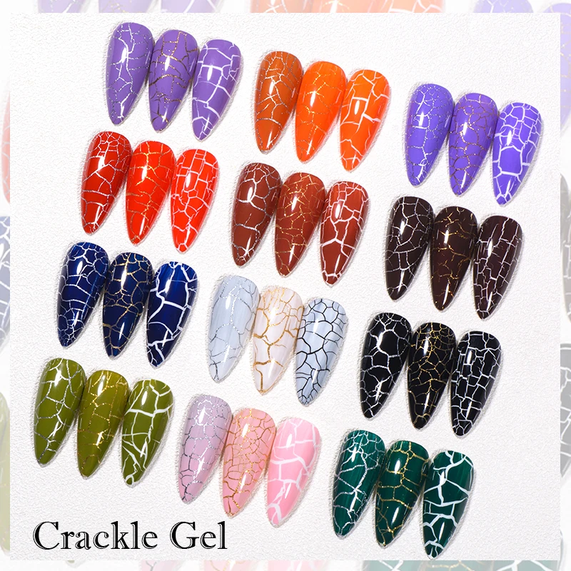 MTSSII 7ml Crackle Gel vernis à ongles Crakle marbre Liner Gel Air sec Nail Art vernis fournitures pour ongles bricolage manucure pas besoin de lampe