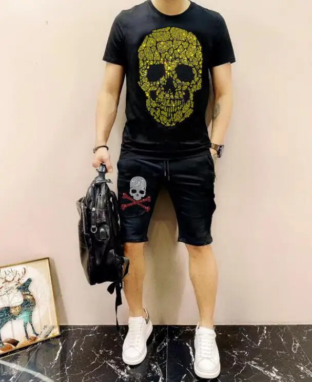 

Men's Anime Drill Hip Hop Streetwear Tracksuit Casual Summer Fashion Set Hot Style Suit Casual Summer Fashion Tracksuit