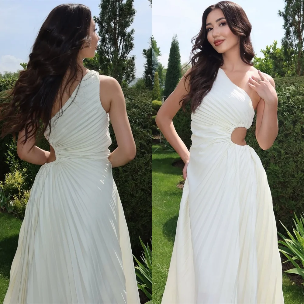

Customized High Quality Jersey Evening Dress Temperament One Shoulder Sleeveless Homecoming Dresses Fashion Vestido De Festa