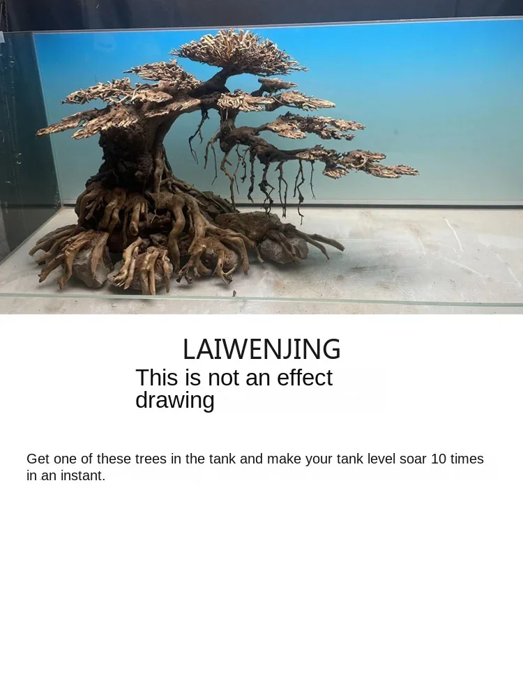 LYN fish tank landscaping Tree of Life Xiaomi full set of South American tank sunken wood finished Moss tree