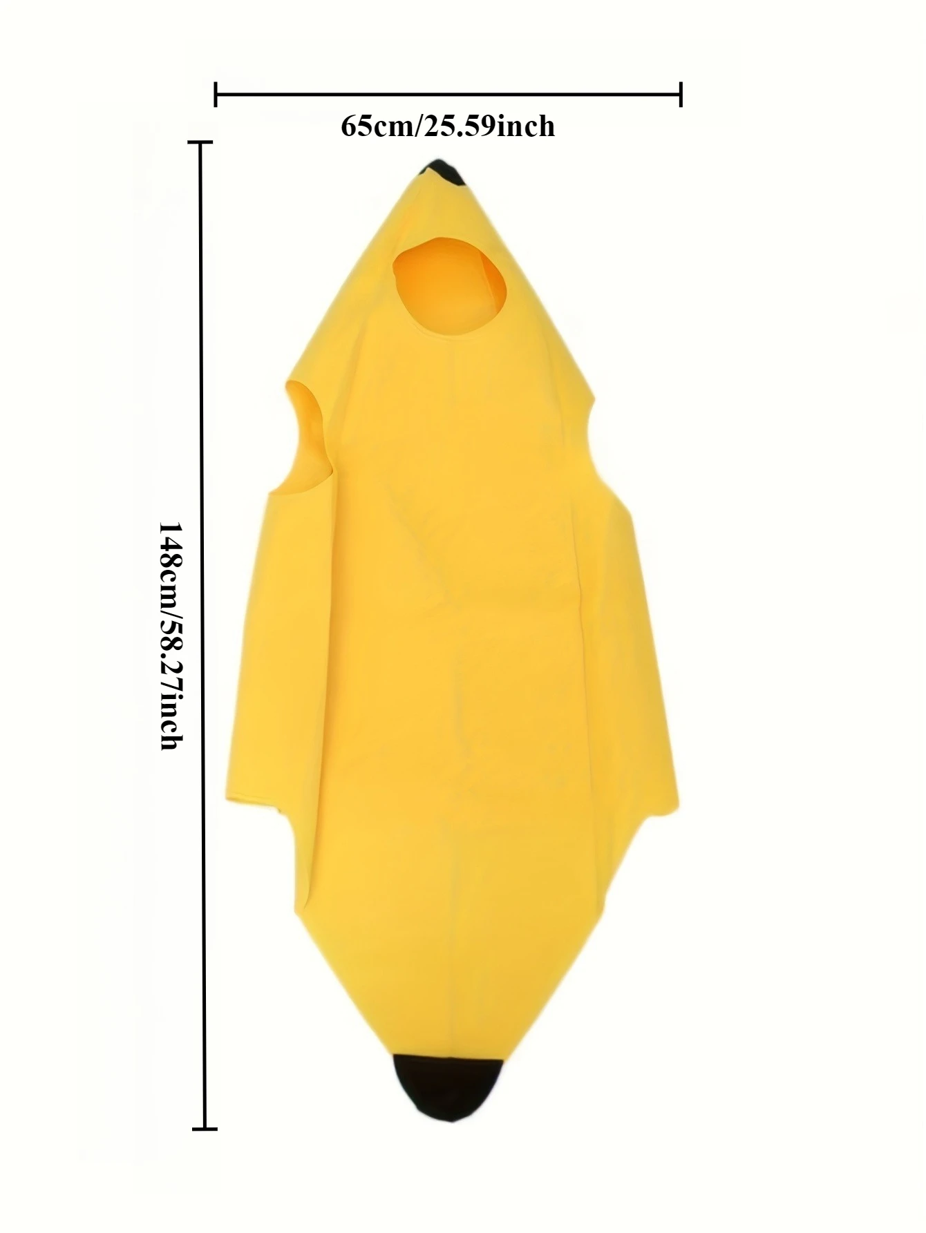 Banana Costume for Adults, One-Piece Fruit Outfit for Halloween, Cosplay, Themed Parties, Carnival & Fancy Dress Events view 4