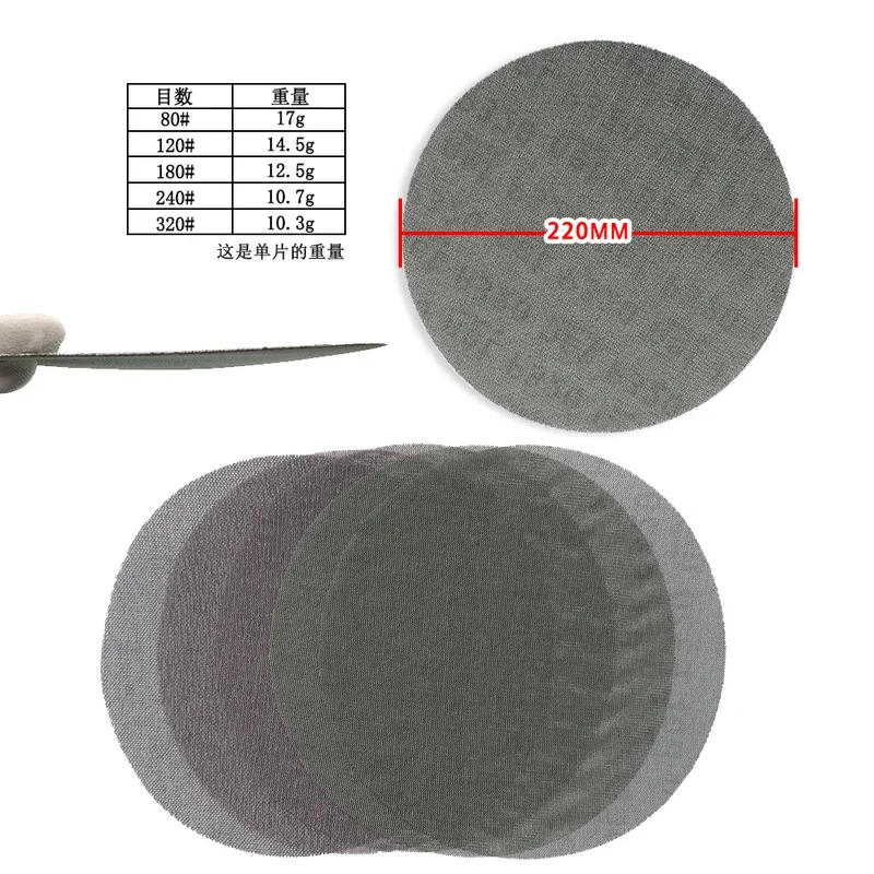 5 uds 6 pulgadas 150mm malla sin polvo antibloqueo gancho y bucle discos de lijado papel de lija abrasivo redondo grano 80-800