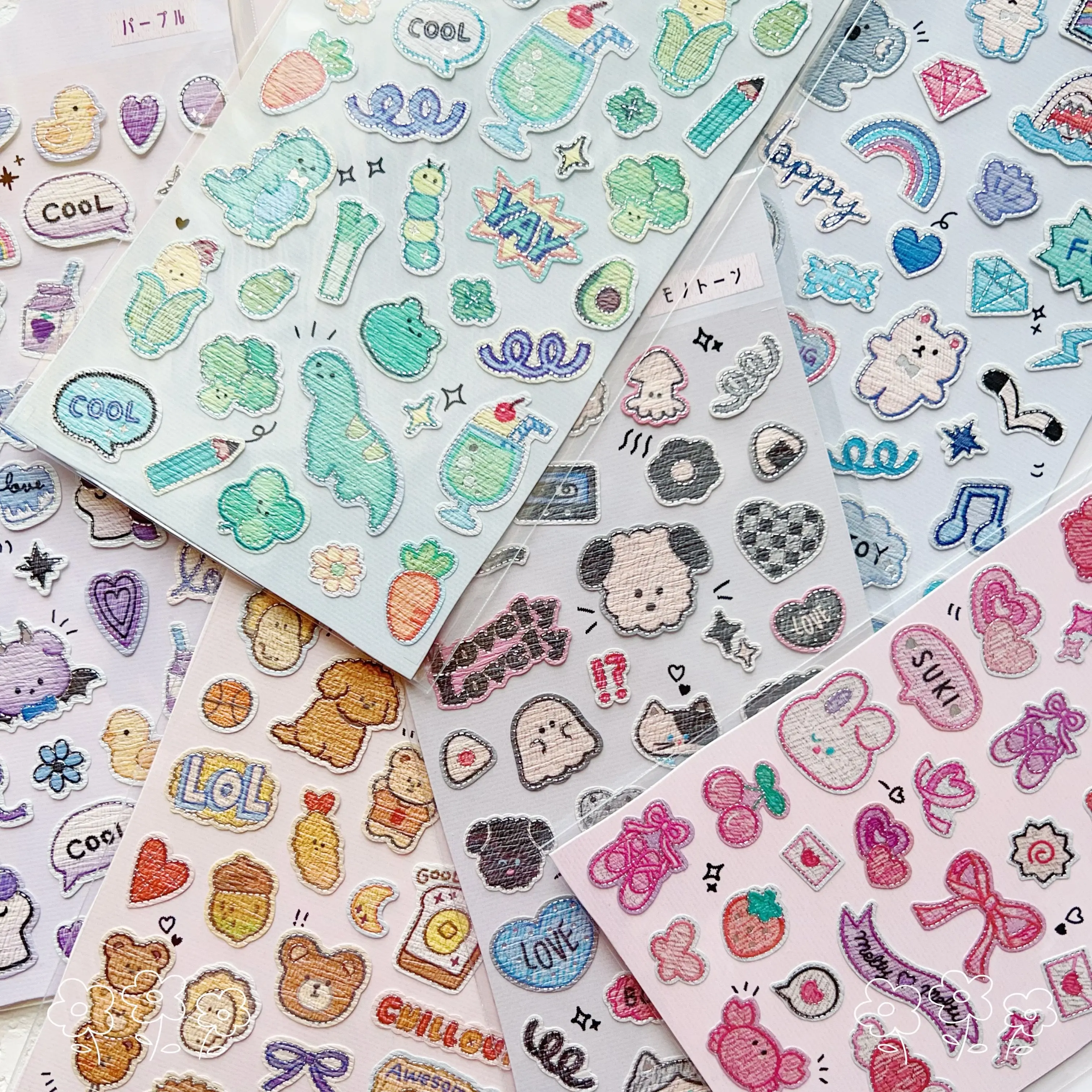 3/6 pcs Random Cartoon Kawaii Colorful Animals Stickers Scrapbooking Diy Journal Cute Stationery Decor Aesthetic Sitckers Gift