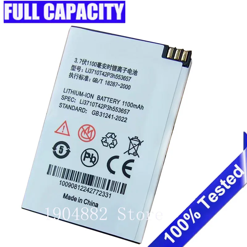 New Li3710T42P3h553657 Battery for ZTE S302 , Capitel CBS718 S718 MP-S-I , MyPhone 1050 JUST5 CP09 Mobile Phone Batteries