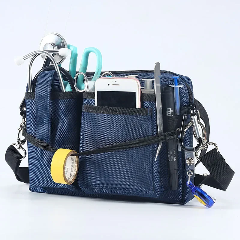 

New Medical Organizer Belt Bag Fanny Pack with Stethoscope Holder and Tape Holder Oxford Nurse Waist Pack Riñoneras Para Mujer