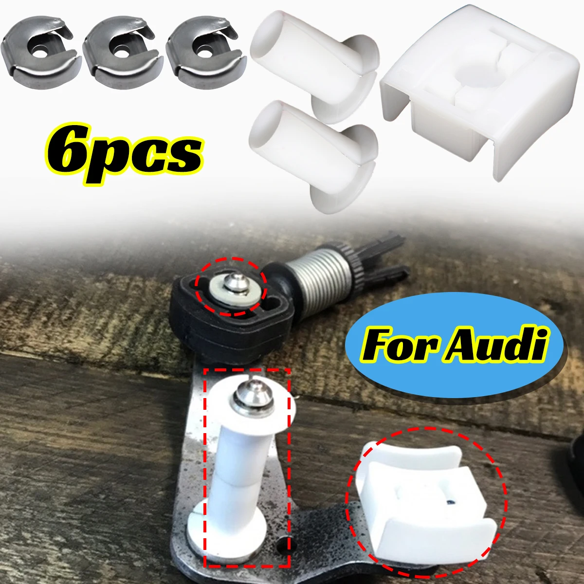 For Audi A3 8L A2 8Z N90815903 Gear Wiring Washer 1J0711067L Relay Lever Bearing Bushing 1J0711550 Shifter Sliding Shoe Car Kit