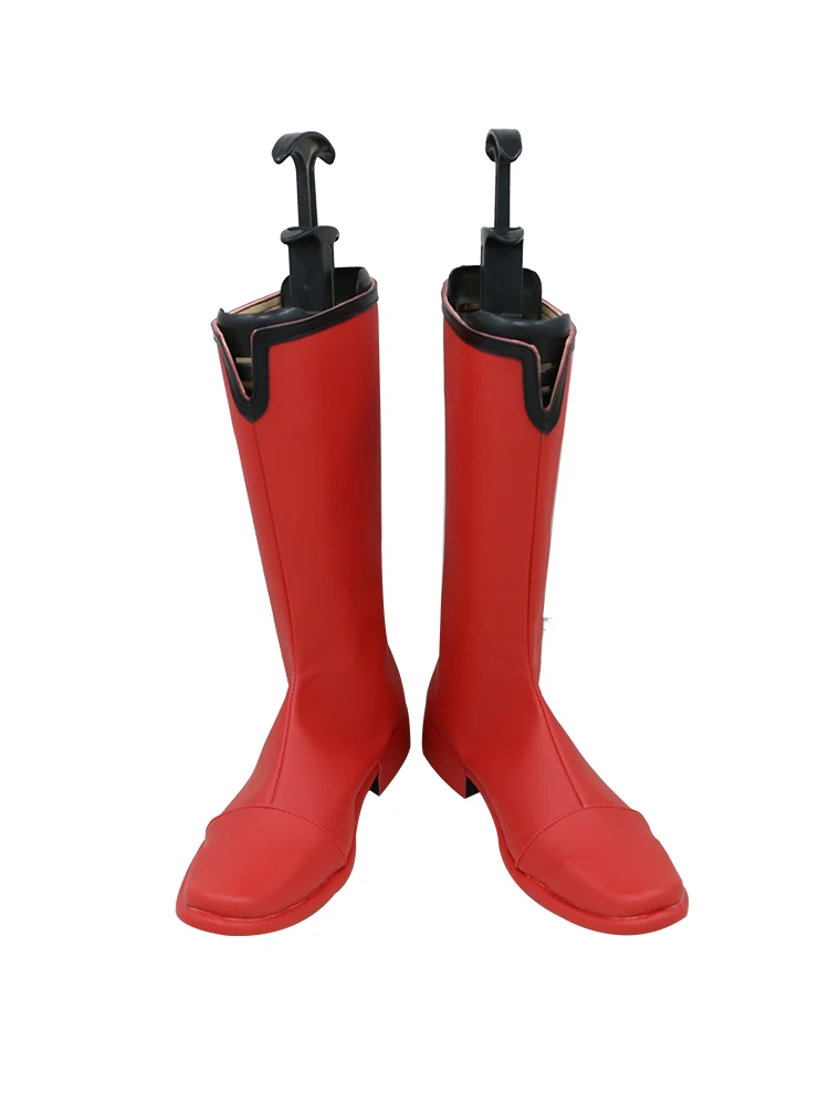 Mobile Suit Gundam Char Aznable Cosplay Schuhe Stiefel Anime Halloween Rot PU Leder Stiefel Requisiten