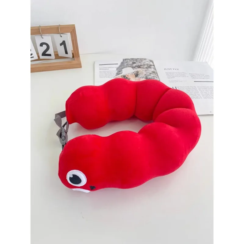 주키니 U자형 베개 창의적인 메모리 폼 비행기 사무실 낮잠 여행용 휴대용 목 베개 분리형 세탁 가능