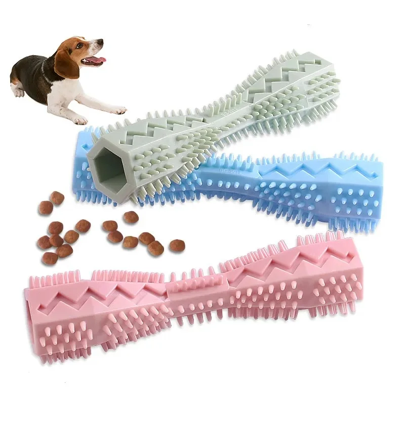 

Dog Toothbrush Durable Dog Chew Toy Stick Soft Rubber Tooth Cleaning Point Massage Toothpaste Pet Toothbrush Pet Supplies