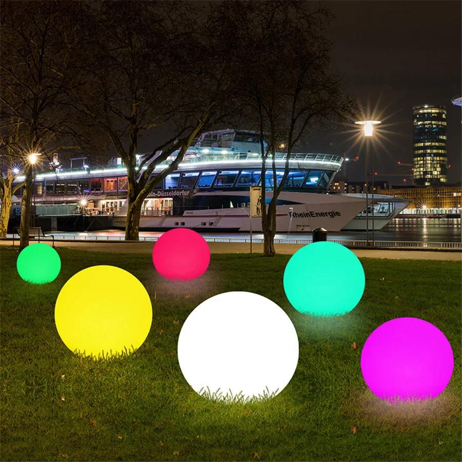 Led Outdoor Garden Lawn Landscape Light 16 Color Remote Control  Glow Round Ball Night Lights For Bedoom Party Christmas Wedding