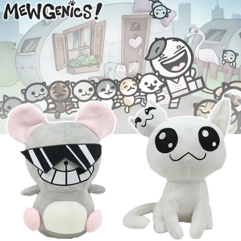 

Плюшевые игрушки Anime Mewgenics, плюшевая кукла в виде животного, милая декоративная подушка для дома, фигурка, подарки на день рождения и Рождество для детей