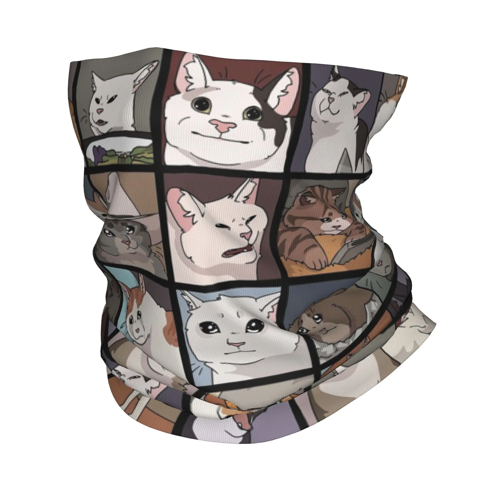 

Meme Cats 2.0 Бандана на шею Маска с принтом Шарф Многофункциональный головной убор Велоспорт Унисекс Взрослый Зима