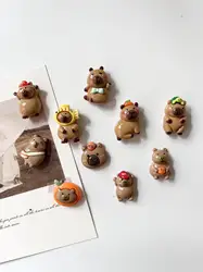 Cute cartoon guinea pig Capibala set Refrigerator magnet attached to the door magnetic decoration
