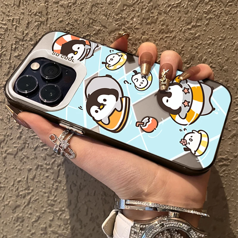 Cartoon Cute Penguin Hard Case For Xiaomi Poco F6 X6 X5 X3 Pro F5 Pro M6 Mi 11 Lite 5G NE 14 13T 12T 11T Shockproof Bumper Cover