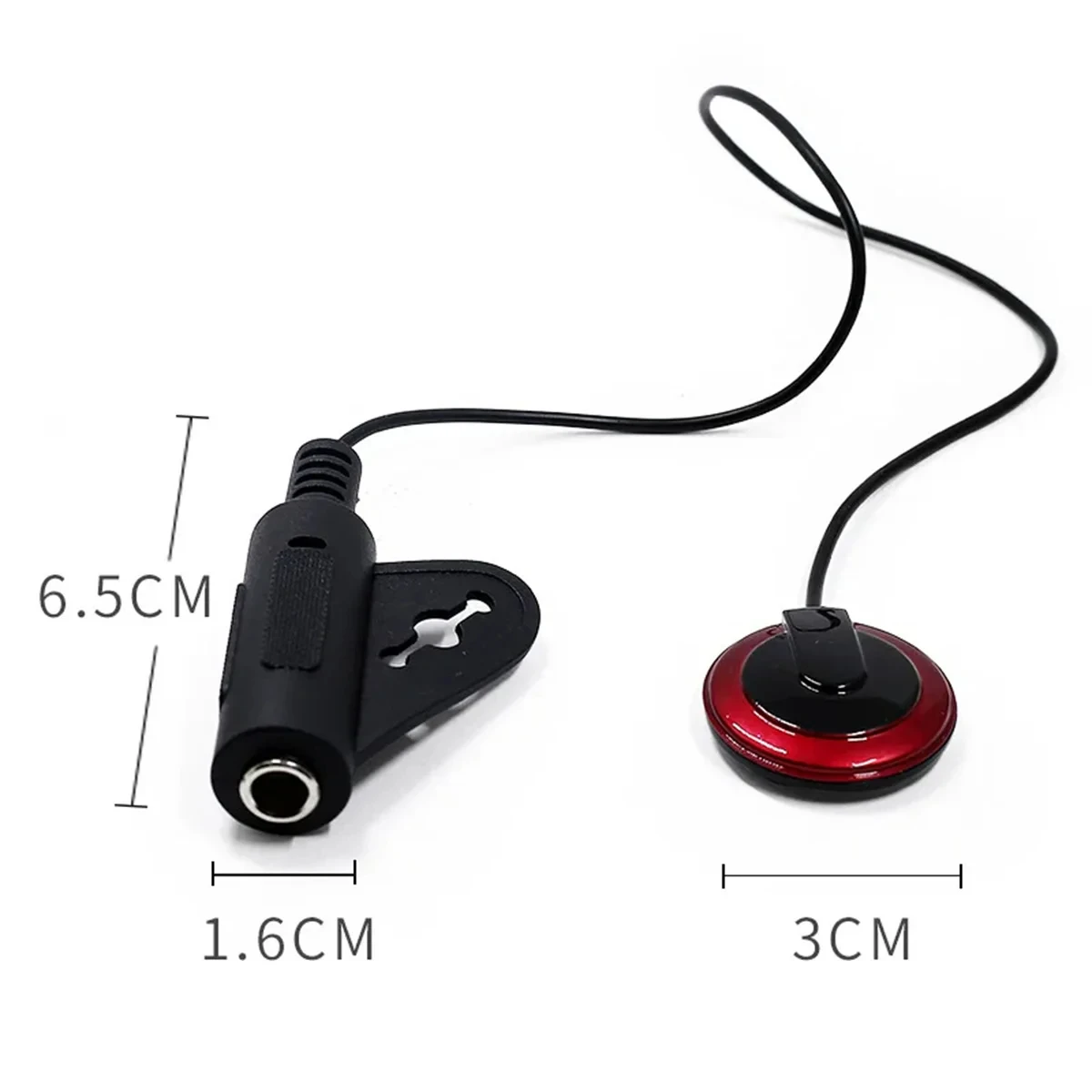 ​​Professional Piezo Contact Mic Pickup - Durable Plastic/Metal Quick-Clip Installation for Guitar/Violin/Banjo/Mandolin/Ukulele