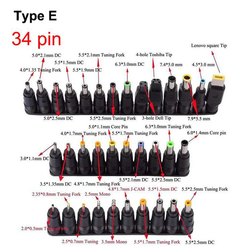 قابل للتعديل التيار المتناوب 110 فولت 220 فولت إلى تيار مستمر 3 فولت-24 فولت 2A 48 واط 72 واط امدادات الطاقة مهايئ شاحن 8pin 10pin 34pin تيار مستمر موصل مع شاشة led