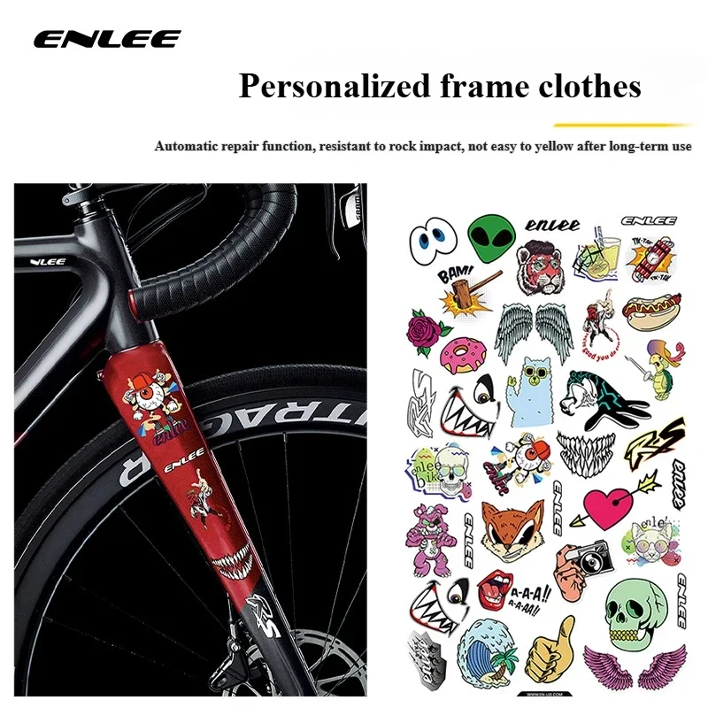 

Bicycle DIY personalized bike clothing sticker mountain road bike cartoon cute coating helmet protective sticker waterproof